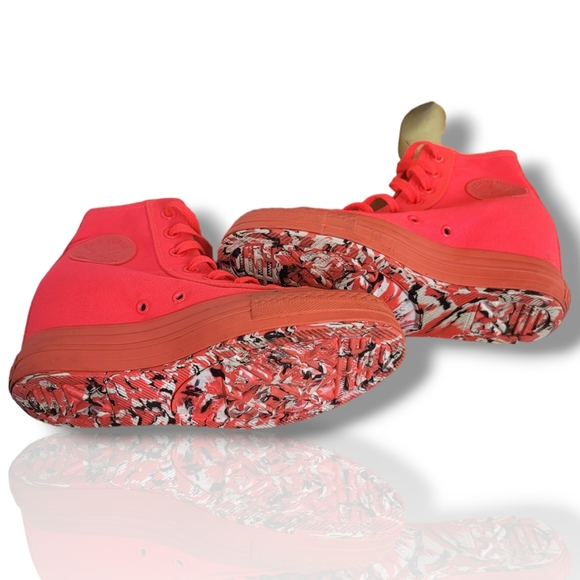 Converse Chuck Taylor All Star Platform Hot Pink Hightop Sneakers Shoes Wedge 7 - Picture 6 of 9